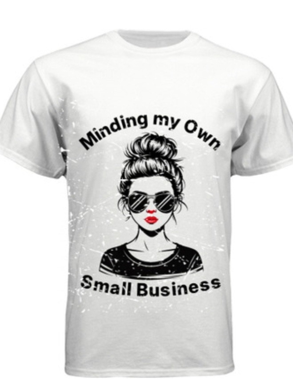 Advertise YOUR closet "Minding My Own Small Business" Tshirt W/ QR code On Back